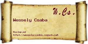 Wessely Csaba névjegykártya